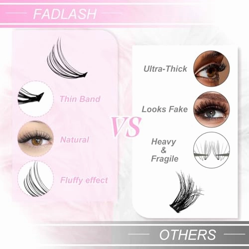 Individual Lashes Large Tray D Curl Lash Clusters 10D 20D 30D 40D Individual Lash Extensions Cluster Lashes Lash Extension Supplies Eyelash Clusters (20D-0.07D, 11mm)