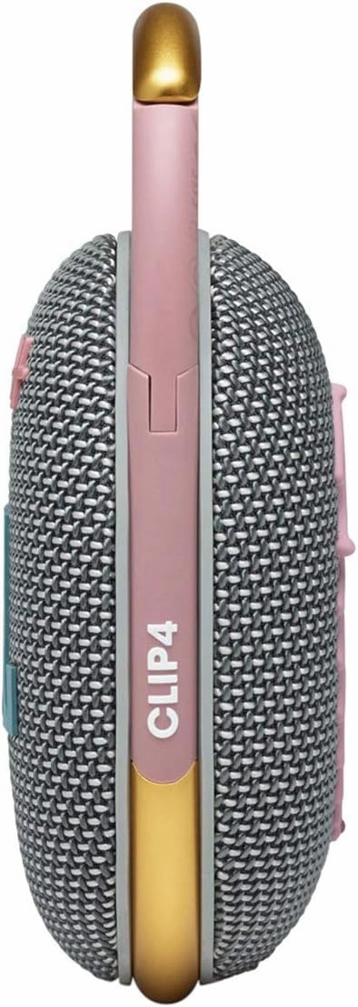 JBL Clip 4 - Portable Mini Bluetooth Speaker, big audio and punchy bass, integrated carabiner, IP67 waterproof and dustproof, 10 hours of playtime, speaker for home, outdoor and travel (Grey)