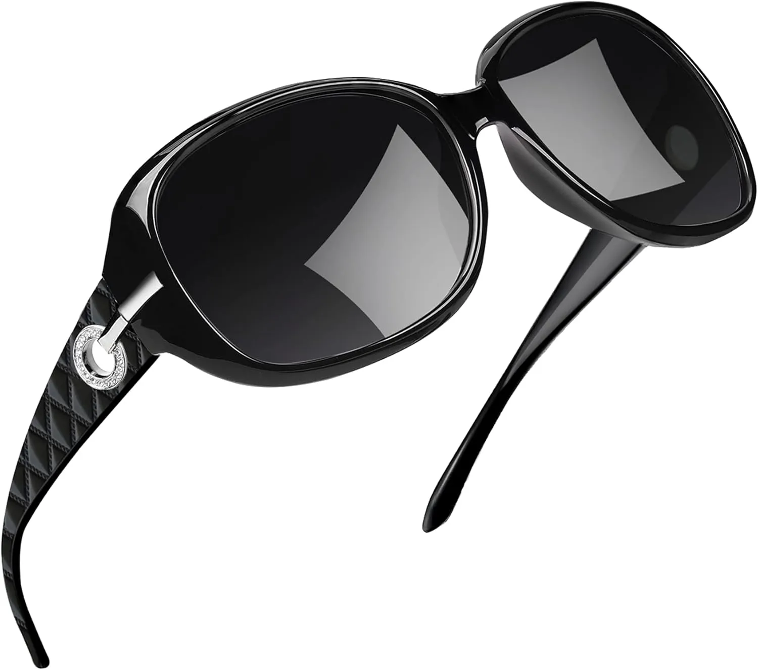 Joopin Big Womens Sunglasses Polarized Trendy Sun Glasses Large Rectangle UV Protection Rhinestone Sunnies
