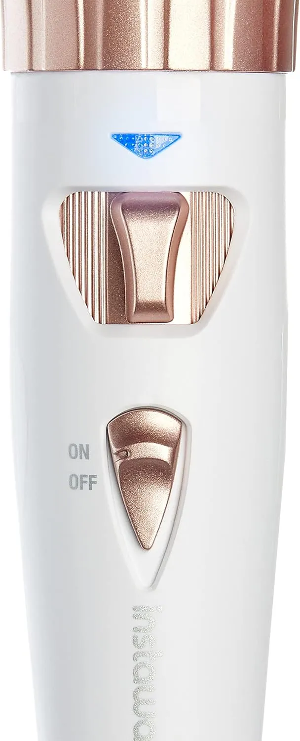 KISS Instawave 101 Automatic Rotating Curling Iron, 1 Inch Pearl Ceramic Tourmaline Barrel Heats Up to 400°, 2 Directional Spinner, Rose Gold Finish, 1.07 Lbs.