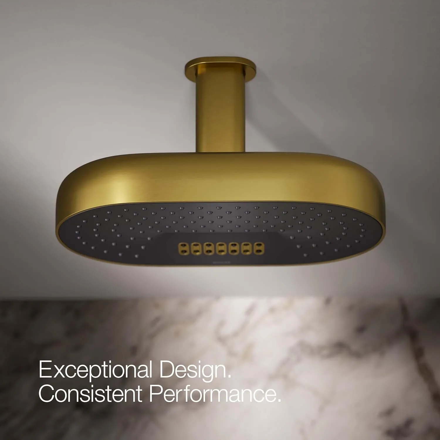 KOHLER Statement Oval 14 in. Two-Function 2.5 Gpm With Katalyst Air-Induction Technology