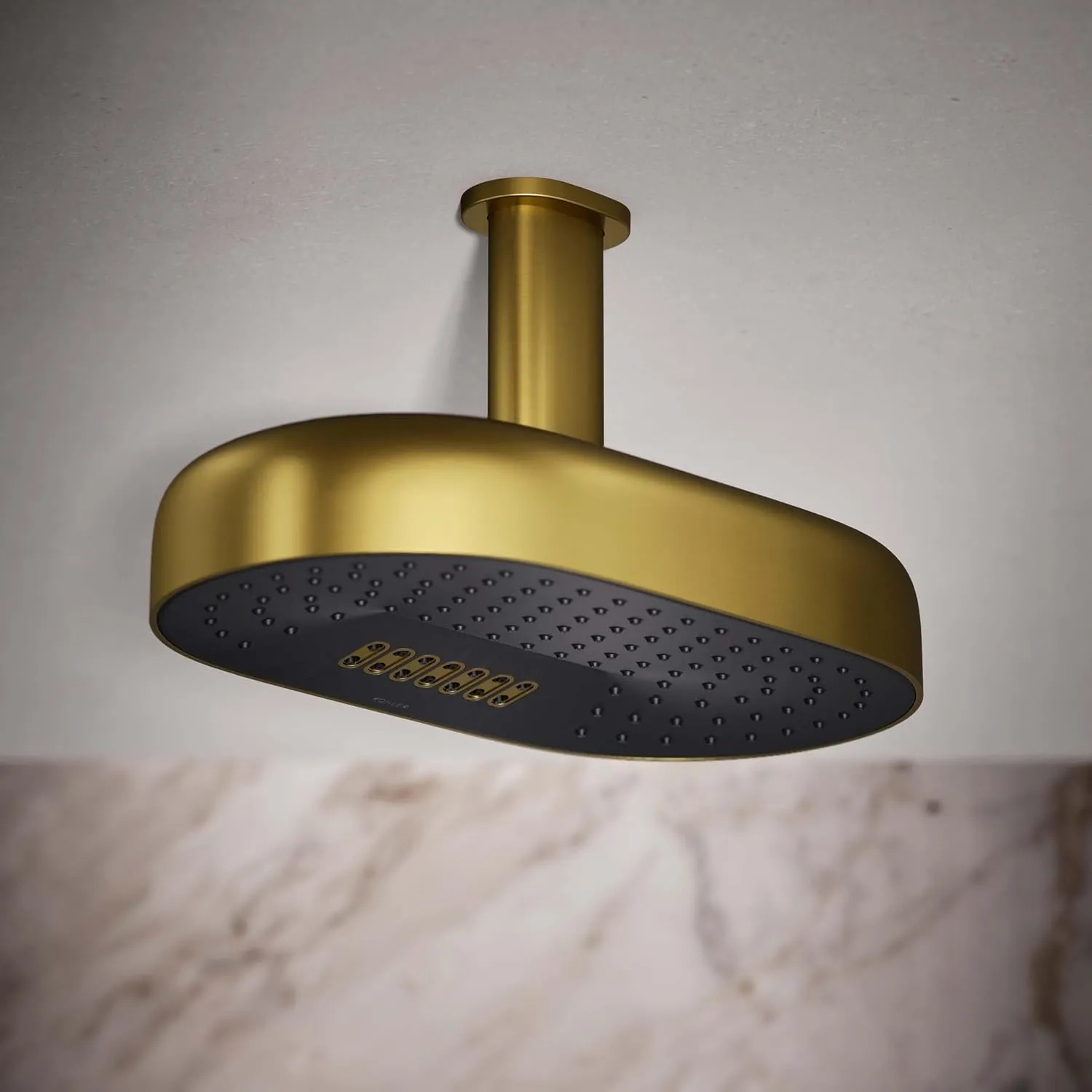KOHLER Statement Oval 14 in. Two-Function 2.5 Gpm With Katalyst Air-Induction Technology