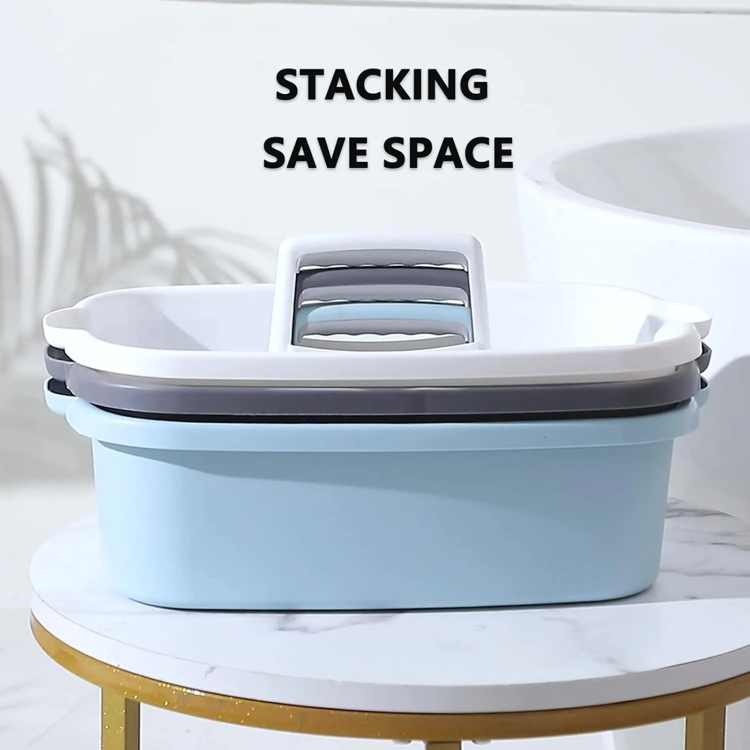 Large Cleaning Supplies Caddy Portable Shower Basket Supply Organizer with Handle Plastic Bucket Tool Storage for Bathroom, Bedroom, Kitchen, College Dorm, Garden, Dark Gray 2 Pack