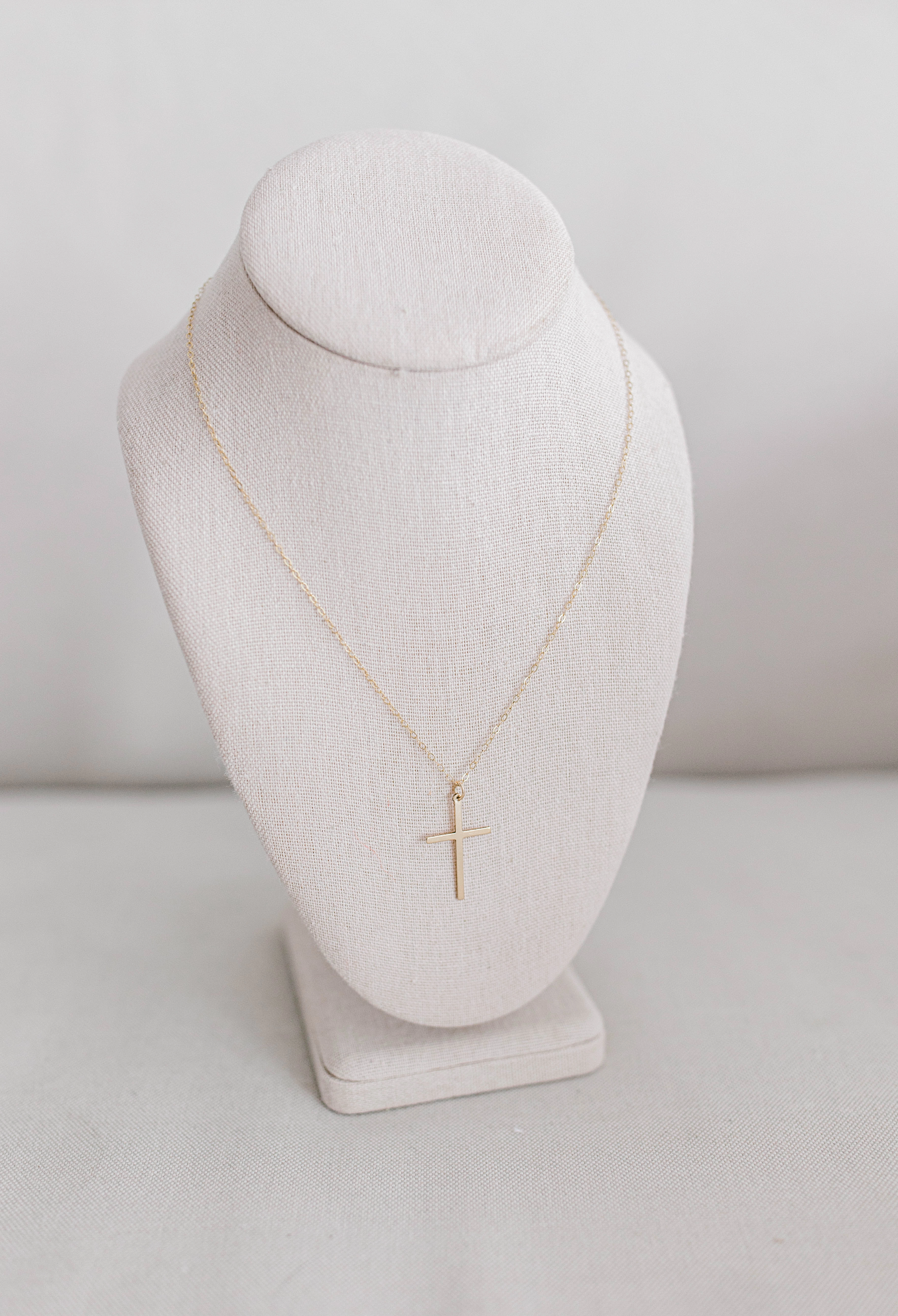 Large Gold Cross Necklace