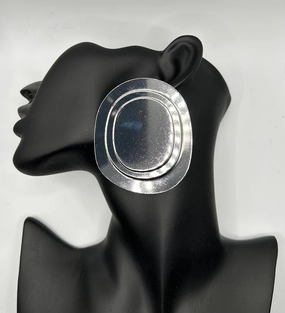 Large Oval Post Earrings
