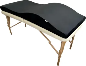 Lash Bed Topper, High-Density Foam Massage Table Topper with Soft Plush Cover, Ergonomic Eyelash Bed & Lash Table Bed Design, Memory Foam Spa Bed Topper & Lash Bed Pillow for Salon, 23" 58 cm, Black