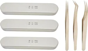 Lash Extension Tweezers High Steel Fine Tip Applicator Set for Professional Beauty Salons