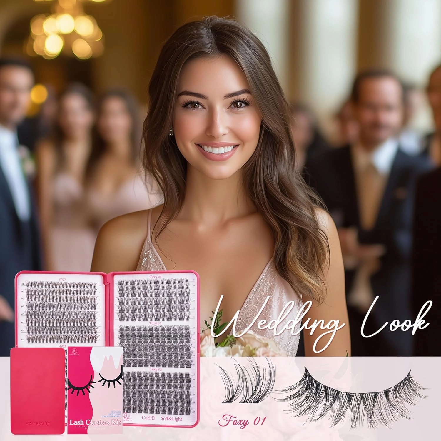 Lash Clusters -Lash Clusters Kit Natural Wispy Eyelash Extension Kit 30D & 40D Superfine Band Lash Extension Kit With Bond and Seal Remover Eyelash Clusters D Curl DIY At Hme