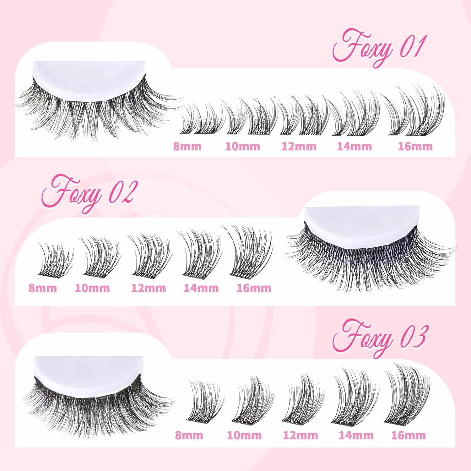 Lash Clusters Wispy - Lash Clusters,30D 40D Lash Clusters For Natural Look WideSpan 8-16MM Eyelash Clusters D Curl Lash Clusters For DIY Lashes At Home