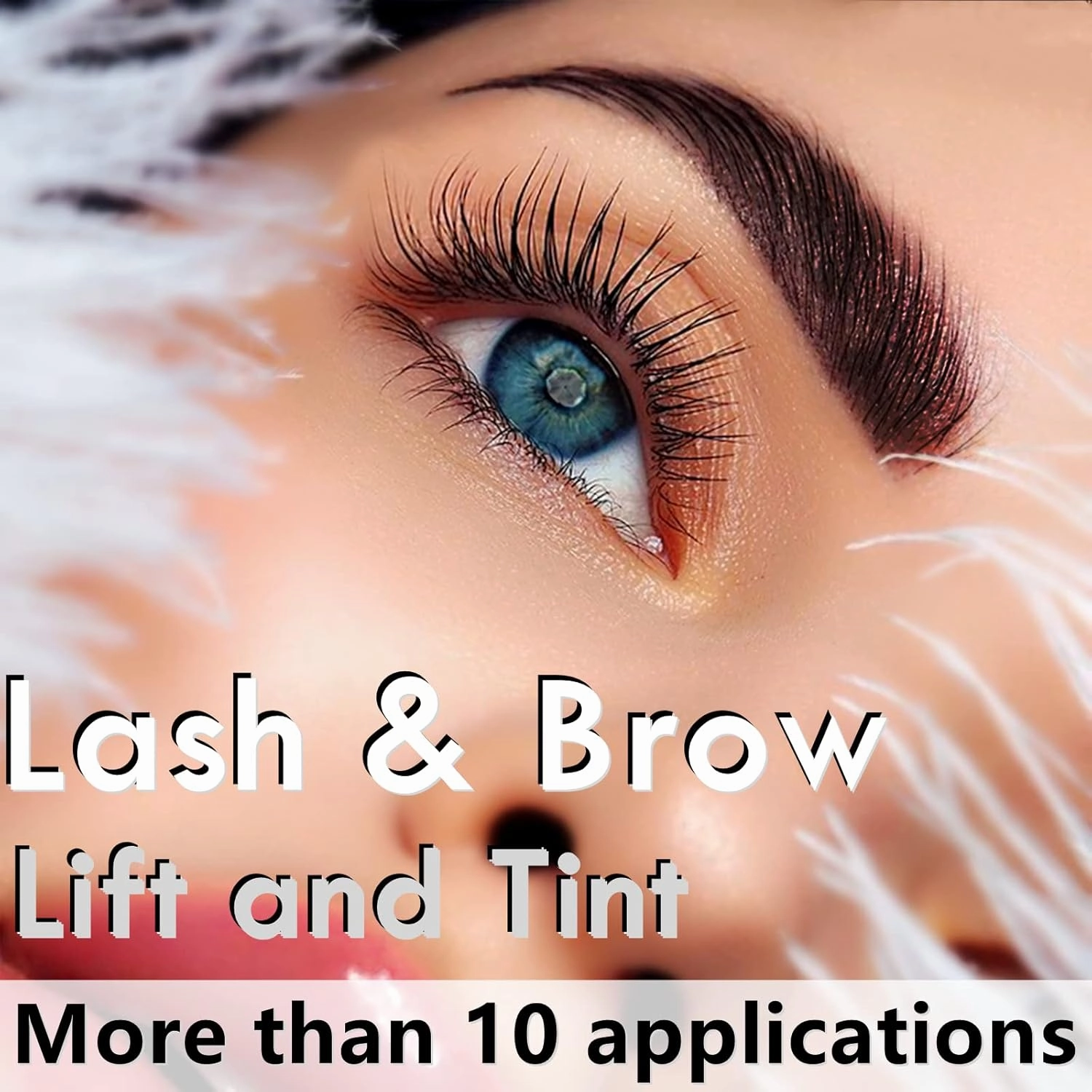 Lash Lift and Brow Lamination with Black T-i-n-t, Rapid 5 Minute Eyelash and Eyebrow Lifting Make Eyes Visible and Voluminous for 6 Weeks More than 15 lash Lift /D-Y-E applications (Lash&Brow Lift with Black Color)