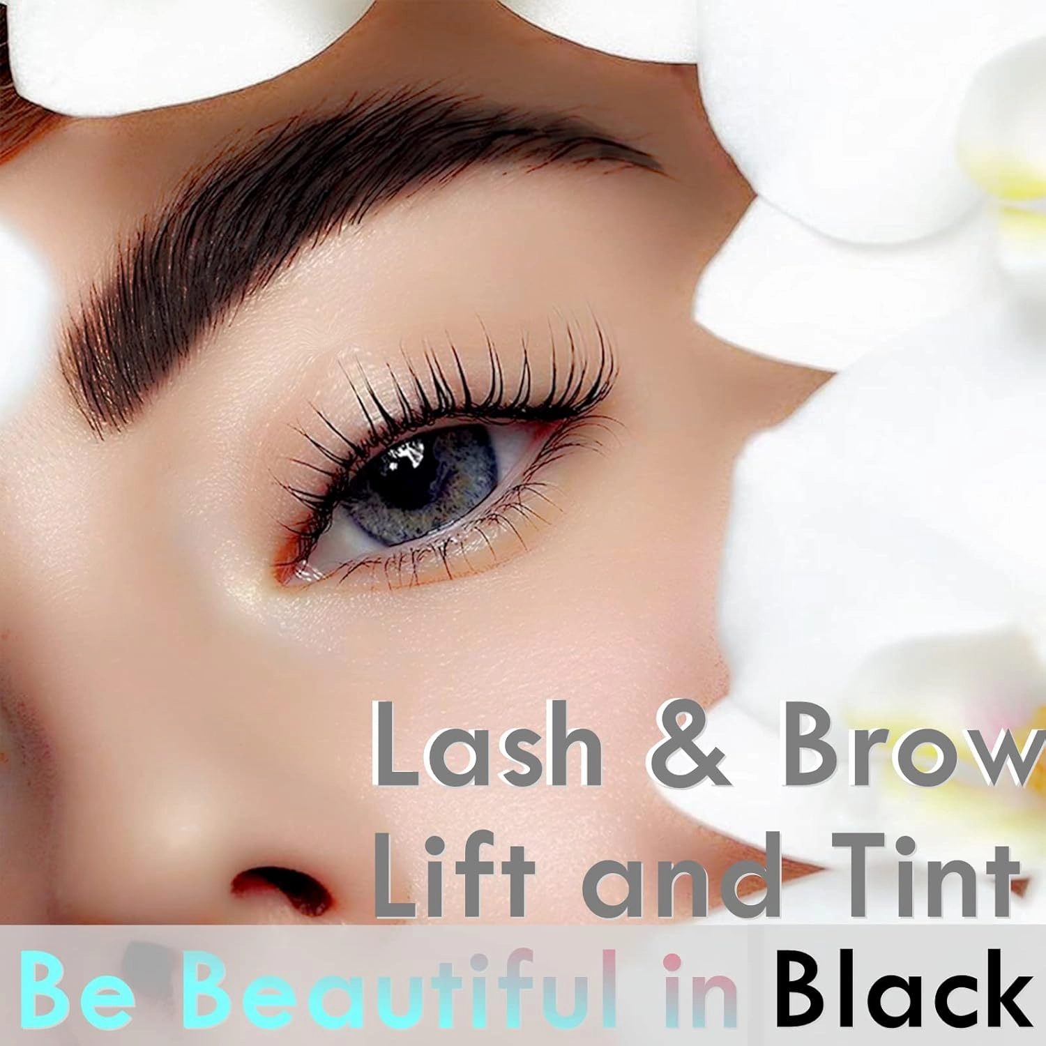 Lash Lift and Brow Lamination with Black T-i-n-t, Rapid 5 Minute Eyelash and Eyebrow Lifting Make Eyes Visible and Voluminous for 6 Weeks More than 15 lash Lift /D-Y-E applications (Lash&Brow Lift with Black Color)