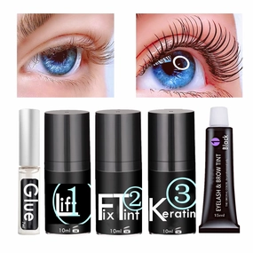 Lash Lift and Brow Lamination with Black T-i-n-t, Rapid 5 Minute Eyelash and Eyebrow Lifting Make Eyes Visible and Voluminous for 6 Weeks More than 15 lash Lift /D-Y-E applications (Lash&Brow Lift with Black Color)