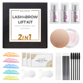 Lash Lift Kit by DONG RHYME - Professional Eyelash Perm Kit Sturdy Result, Small Disposable Packages Eyelash Lift Kit with Harmless Ingredients, Newbie Friendly Brow lamination Kit at Home Use