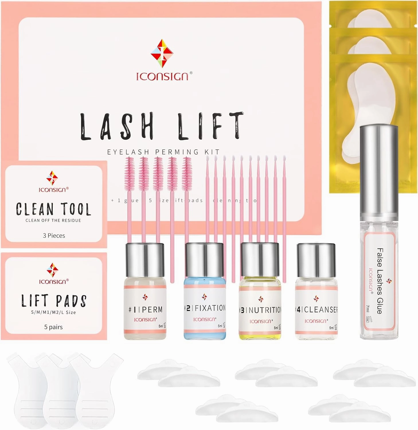Lash Lift kit, Professional Eyelash Lift Kit for Women, Beginner Friendly Lash Perm Kit with Long-Lasting 6-8 Week Curls, Lifting & Curling for Eyelashes, Salon & Home Use Eyelash Curling Tool