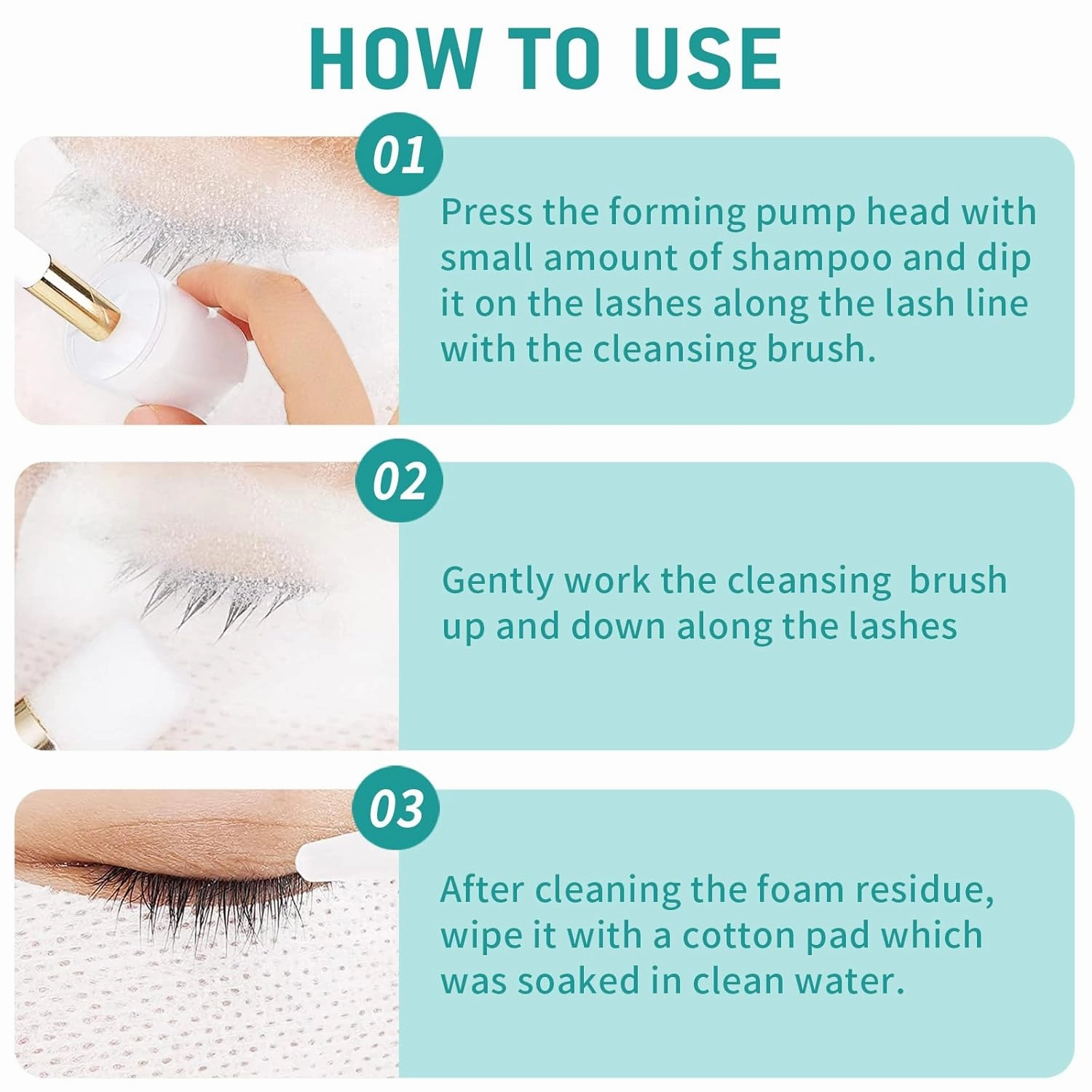 Lash Shampoo Bulk Upgraded Formula, Eyelash Cleanser for Extensions 1 Liter, Safe Makeup Remover, Non-irritating or Burning Formula Eyelid Foaming Cleanser for Professional Salon and Home Use