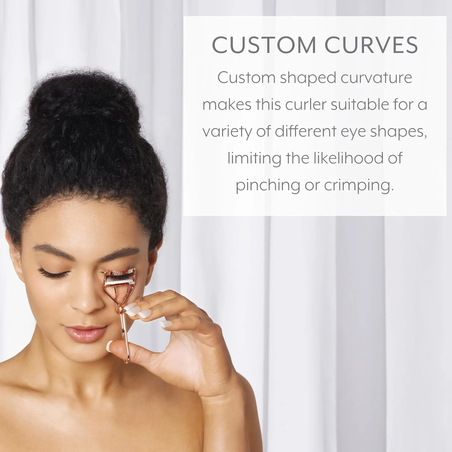 Lazy Perfection Eyelash Curler, The C Curl Eyelash Curler, Gentle Natural Curl, No Pinch Lash Curler, Professional Lash Curler for Women for All Eye Shapes, Easy-to-Use