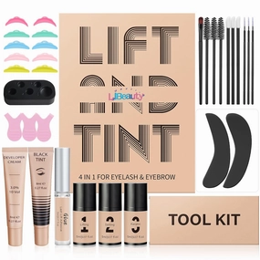 Libeauty Lash Lift Kit and Black Color, Brow Lamination Kit Quick Curling Perming & Coloring with Complete Tools DIY at Home and Popular with Salons