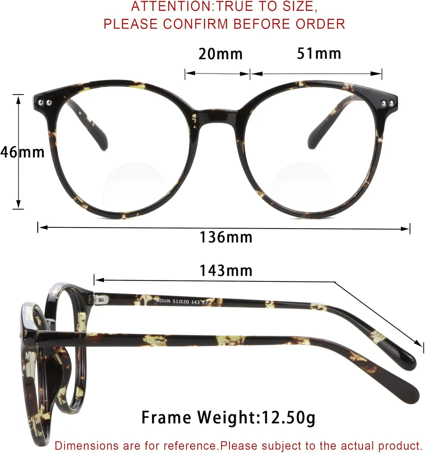LifeArt Bifocal Reading Glasses with Oval Lenses, Blue Light Blocking Glasses for Women/Men, Anti Glare, Reduce Eyestrain (Floral, 0.50/ 2.25 Magnification)
