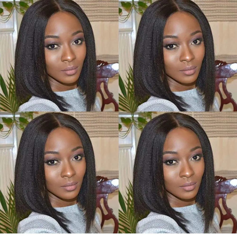 Light Yaki Straight Human Hair Clip In Hair Extensions for Black Women Brazilian Virgin Hair Coarse Yaki Clip Ins Thick Natural Italian Yaki Straight Clip On Hair Extension 7 Pcs 120g/set 8''