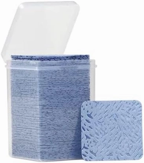 Lint-Free Nail & Eyelash Glue Wipes – 200PCS Non-Woven Cotton Pads for Gel Polish Removal, Eyelash Extension Cleaning, Acrylic Nail Prep, Soft Absorbent Disposable Nail Art Cleaner Pads (200Pcs Blue)