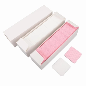 Lint Nail Wipes, Lash Extension Glue Wipes, 1000 Pcs Lint Glue Cleaning Pads, Double Sided 3 Layered, Soft Cotton, Suitable for Nail Beauty Salon (Pink White)