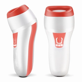 Lip Plumper Device - Automatic Fuller Lip Plumper Device USB Charging, Portable Size, 2 Styles for Lips Makeup (Orange)