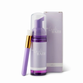 LIVBAY Original Lash Bath   Brush Combo - Aftercare Foaming Cleanser for Eyelash Extension | Lash Bath | Oil Free & Gentle Formula (Professional Use Only)
