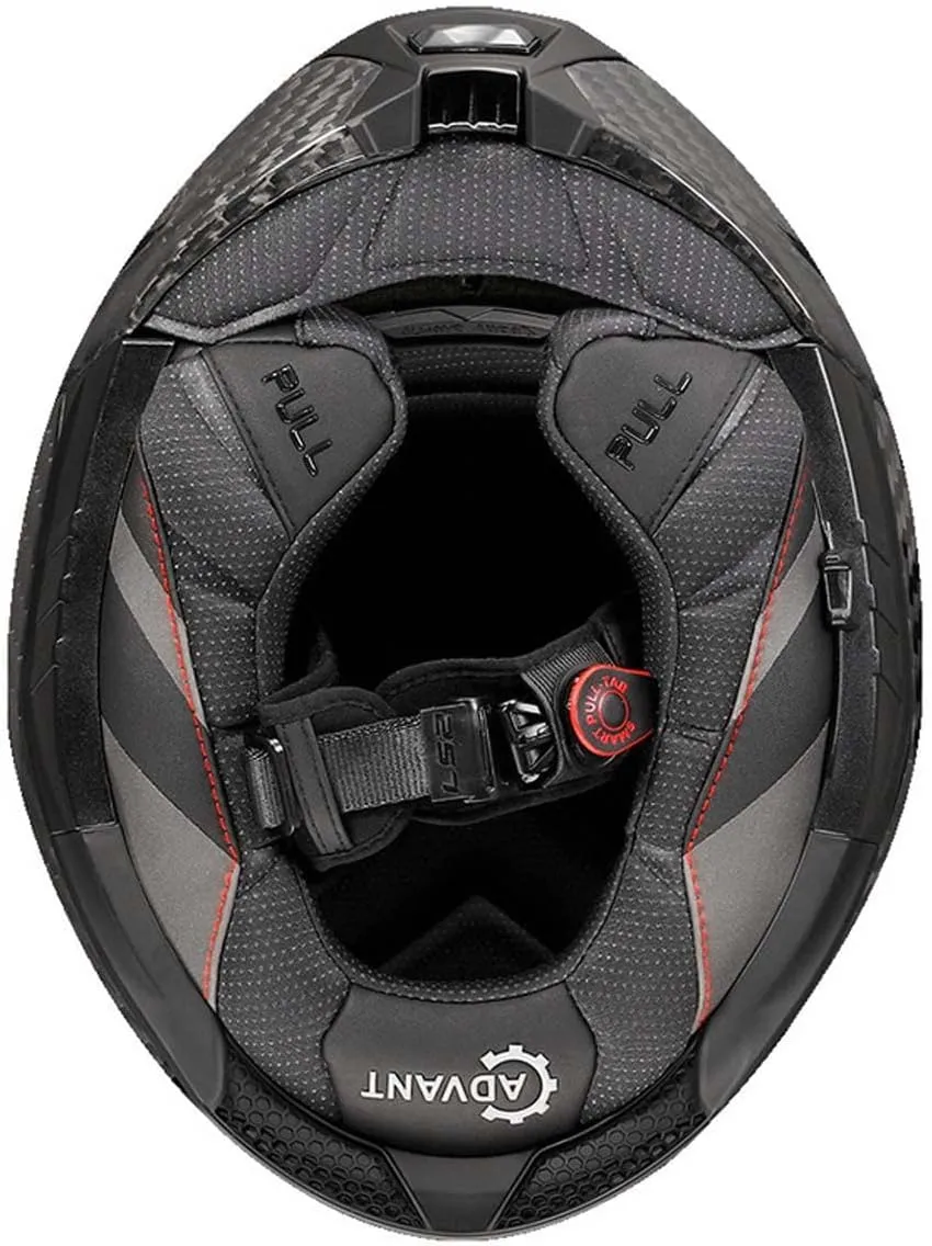 LS2 Helmets Advant X Carbon Modular Helmet (Matte Black - Large)