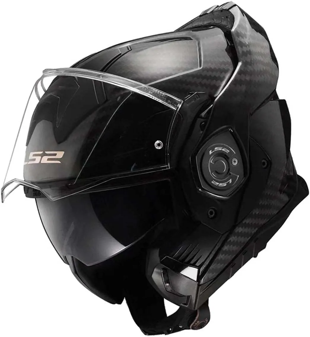 LS2 Helmets Advant X Carbon Modular Helmet (Matte Black - Large)