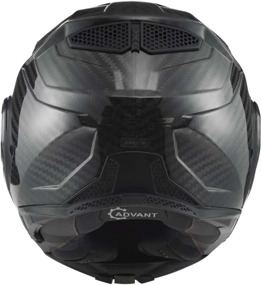 LS2 Helmets Advant X Carbon Modular Helmet (Matte Black - Large)