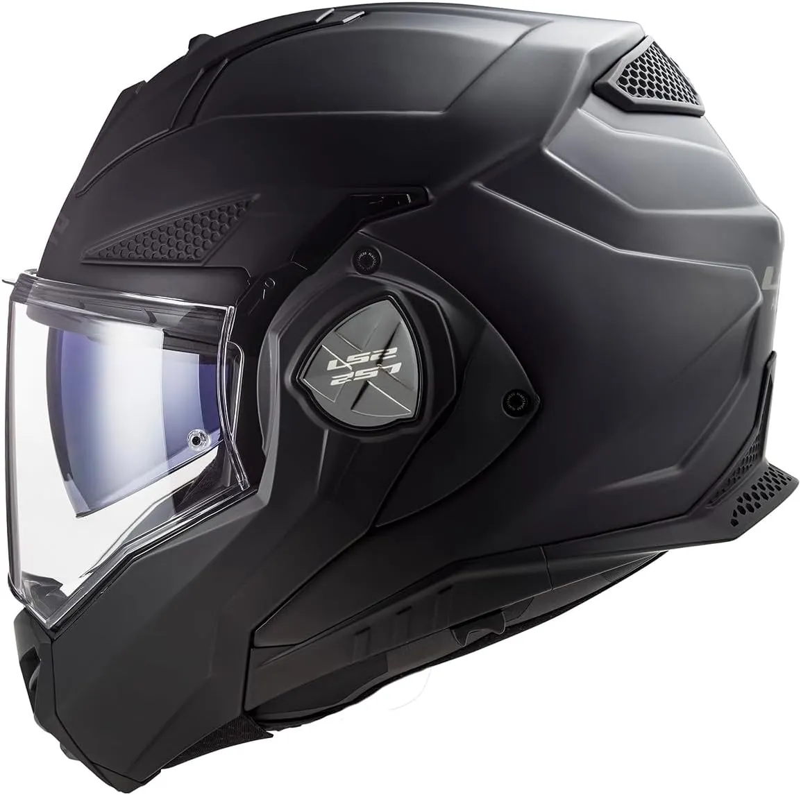 LS2 Helmets Advant X Modular Helmet with Integrated Cardo 4X Bluetooth (Matte Black - Small)