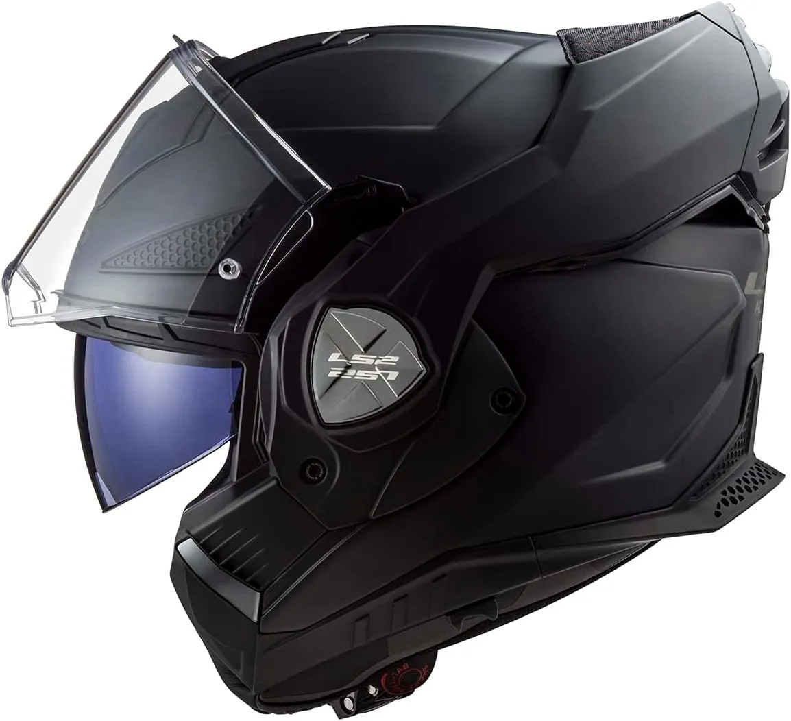 LS2 Helmets Advant X Modular Helmet with Integrated Cardo 4X Bluetooth (Matte Black - Small)