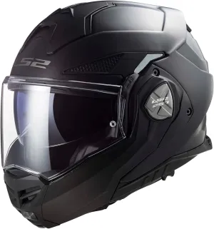 LS2 Helmets Advant X Modular Helmet with Integrated Cardo 4X Bluetooth (Matte Black - Small)