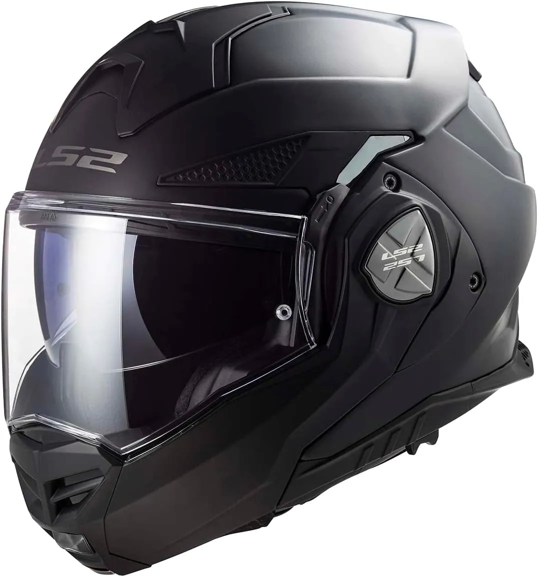 LS2 Helmets Advant X Modular Helmet with Integrated Cardo 4X Bluetooth (Matte Black - Small)
