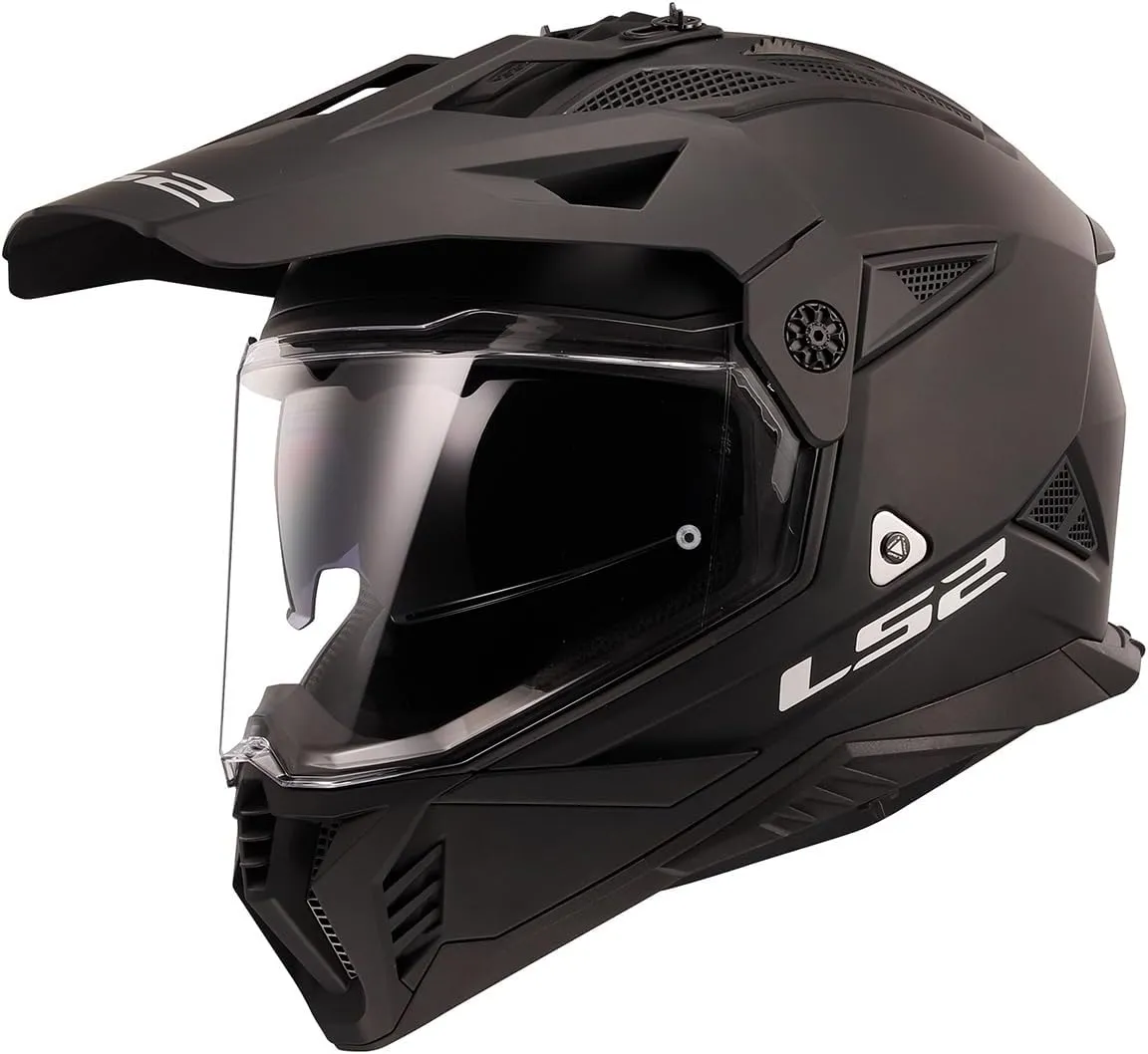 LS2 Helmets Blaze II Adventure Motorcycle Helmet W/SunShield (Matte Black - Large)
