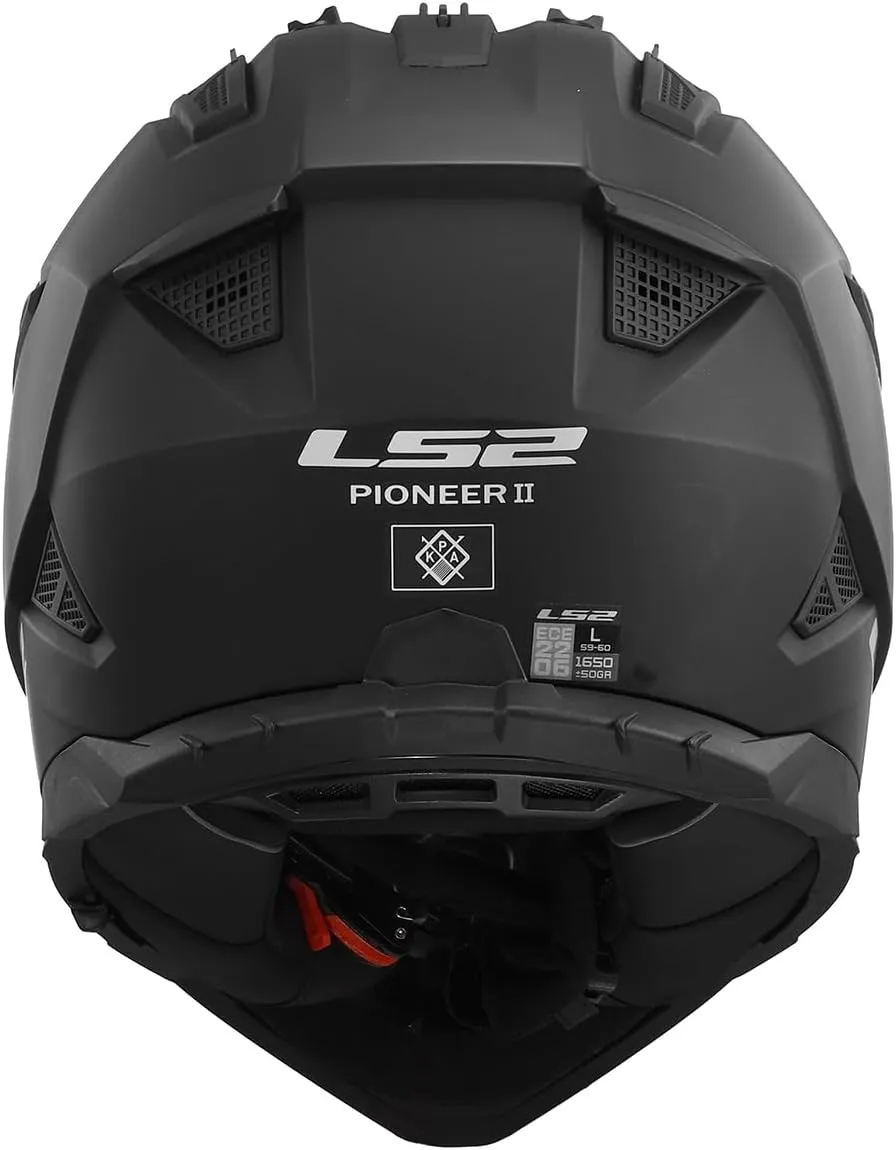 LS2 Helmets Blaze II Adventure Motorcycle Helmet W/SunShield (Matte Black - Large)