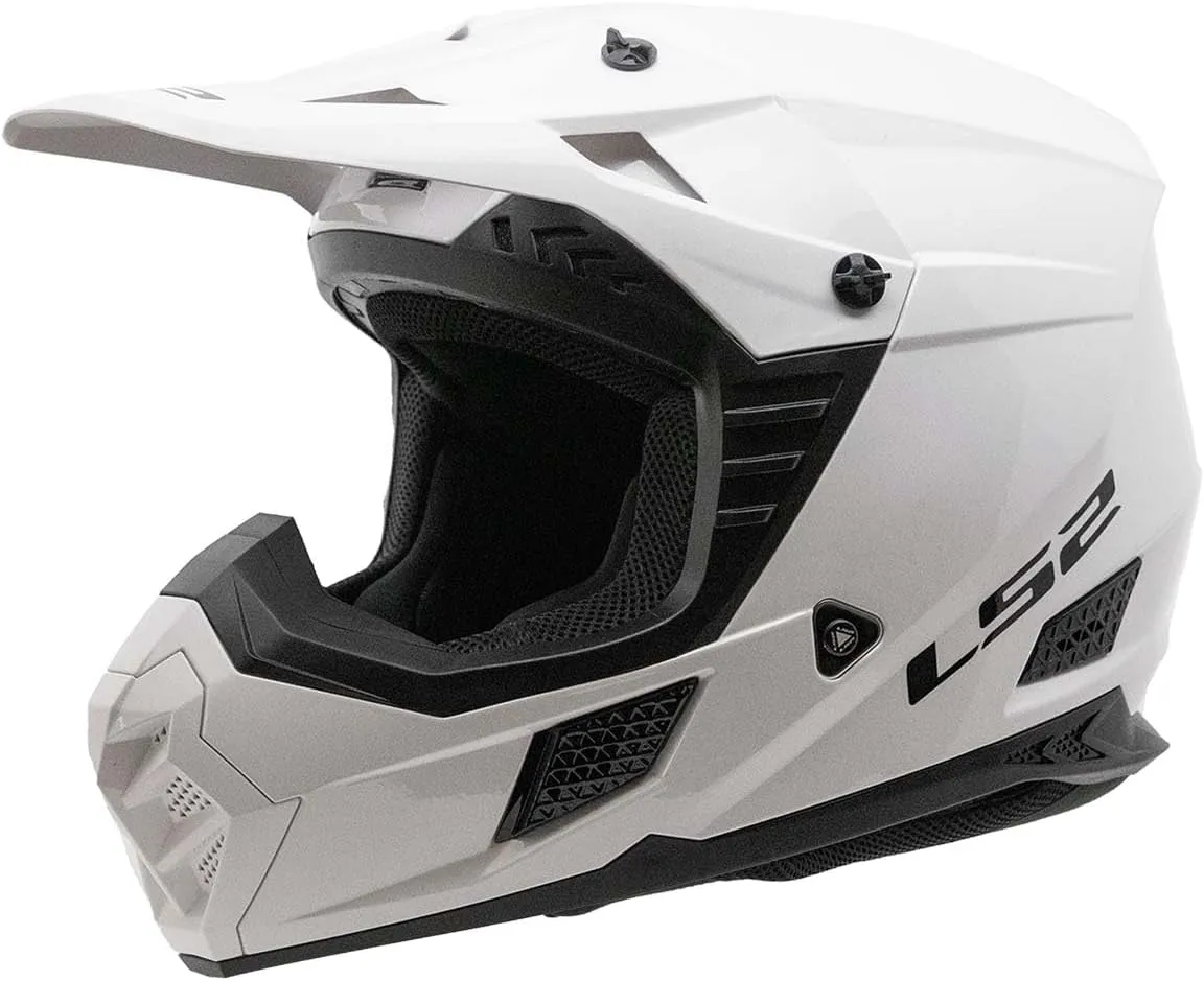 LS2 Helmets Coz Full Face MX Motorcycle Helmet (Gloss White - 2X-Large)