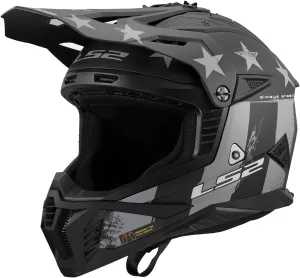 LS2 Helmets Gate II Full Face MX Motorcycle Helmet (Matte Battle Scar Tonal Gray/Black - Large)