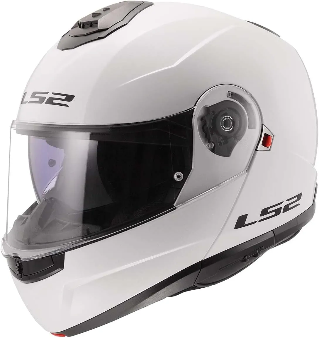 LS2 Helmets Strobe II Modular Motorcycle Helmet W/SunShield (Gloss White - 2X-Large)