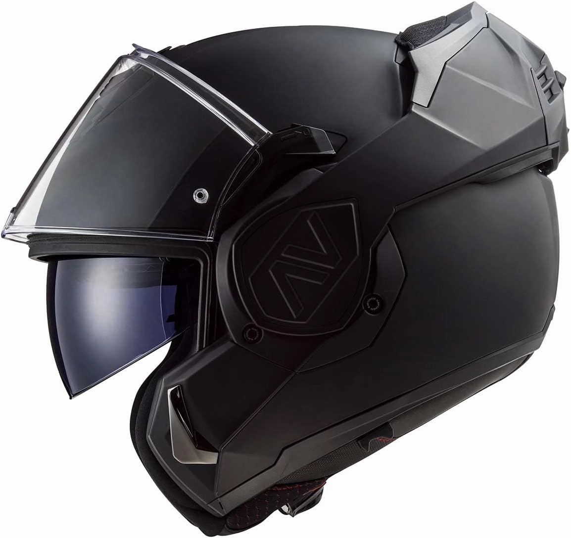 LS2 Helmets Advant Modular Helmet (Noir Matte Black - Large)