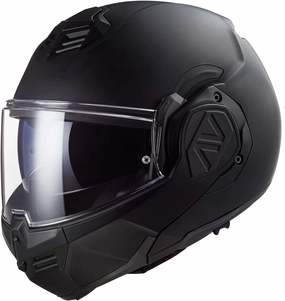 LS2 Helmets Advant Modular Helmet (Noir Matte Black - Large)