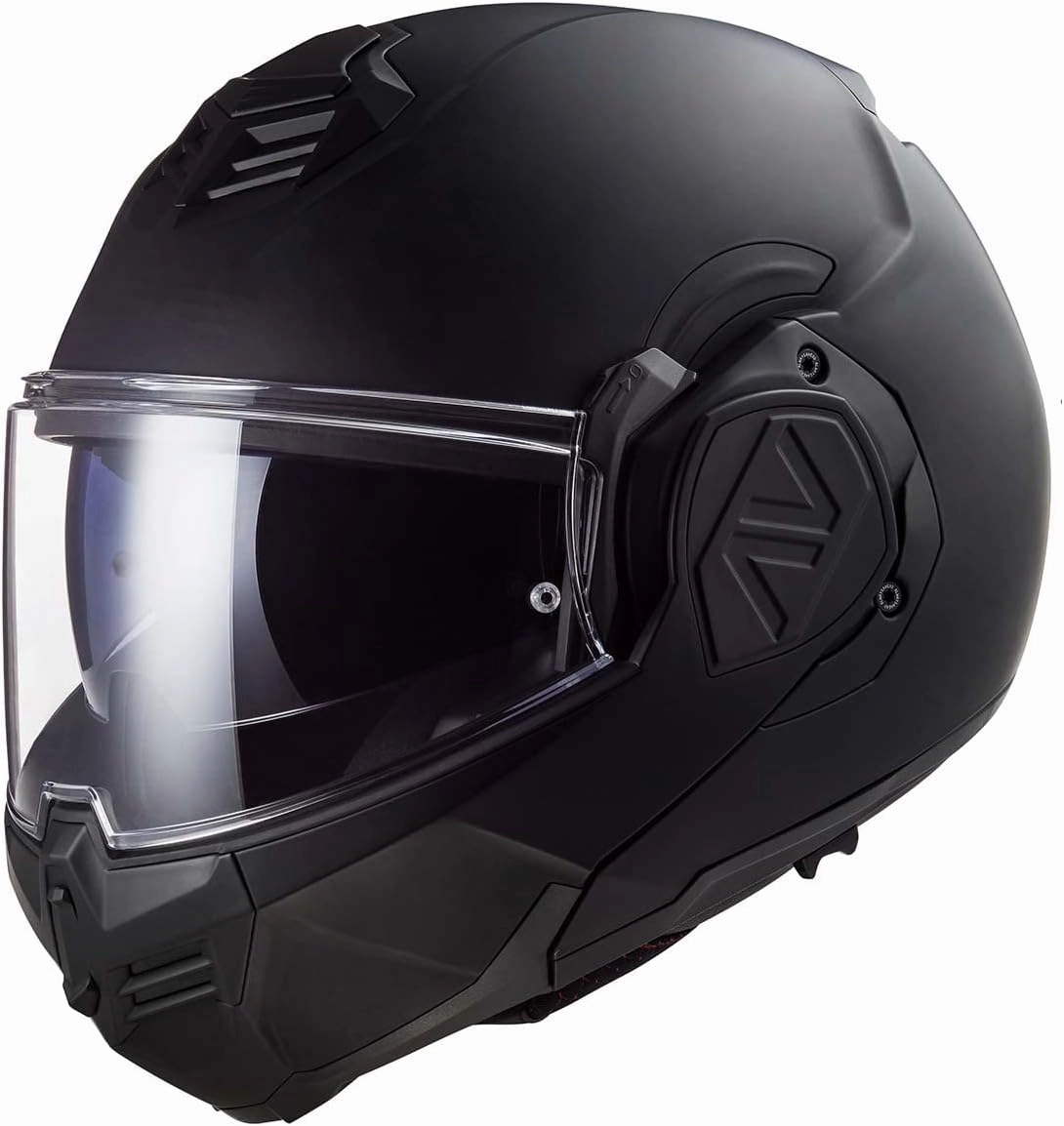 LS2 Helmets Advant Modular Helmet (Noir Matte Black - Large)
