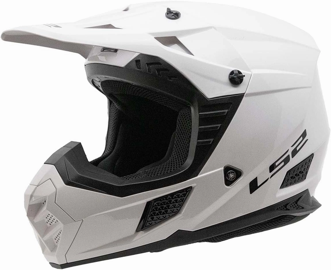 LS2 Helmets Coz Full Face MX Motorcycle Helmet (Gloss White - Large)