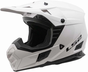 LS2 Helmets Coz Full Face MX Motorcycle Helmet (Gloss White - Large)
