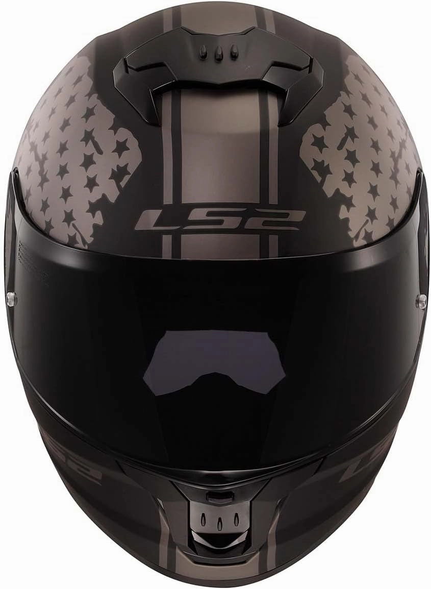 LS2 Helmets Stream II Full Face Motorcycle Helmet W/SunShield (Matte America Gray/Black - Large)