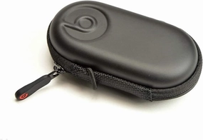 LYYF Headphone Case,Clamshell Style Black PU Leather Earphone Earbuds Case/portable Super Zippered Hard EVA Carrying Case Storage Bag Specially Design for Collecting and Protecting Earphone(Black)