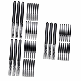 MAGICLULU 60pcs Portable Eyebrow Brushes with Lids Practical Brow Combs for Eyelashes Makeup Tools for Grooming Shaping Eyebrow Grooming Kit for Travel Daily Use