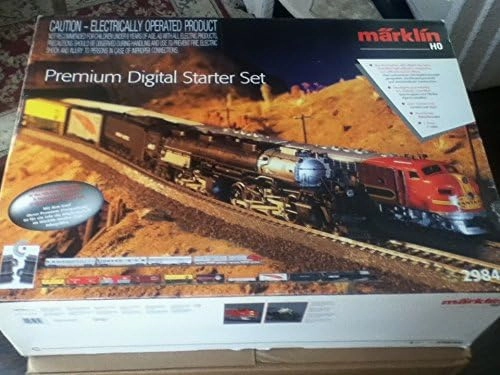 MARKLIN HO Digital Premium Starter 2 Trains Set 29849 - STEAM Big BOY U.Pacific Diesel EMD F7 S.FE DIG. DECODERS LOCOMOTIVES W/EXT.FUNTIONS and Sound Long Wide Oval C Tracks W/SWITCHES DIG.Controls.
