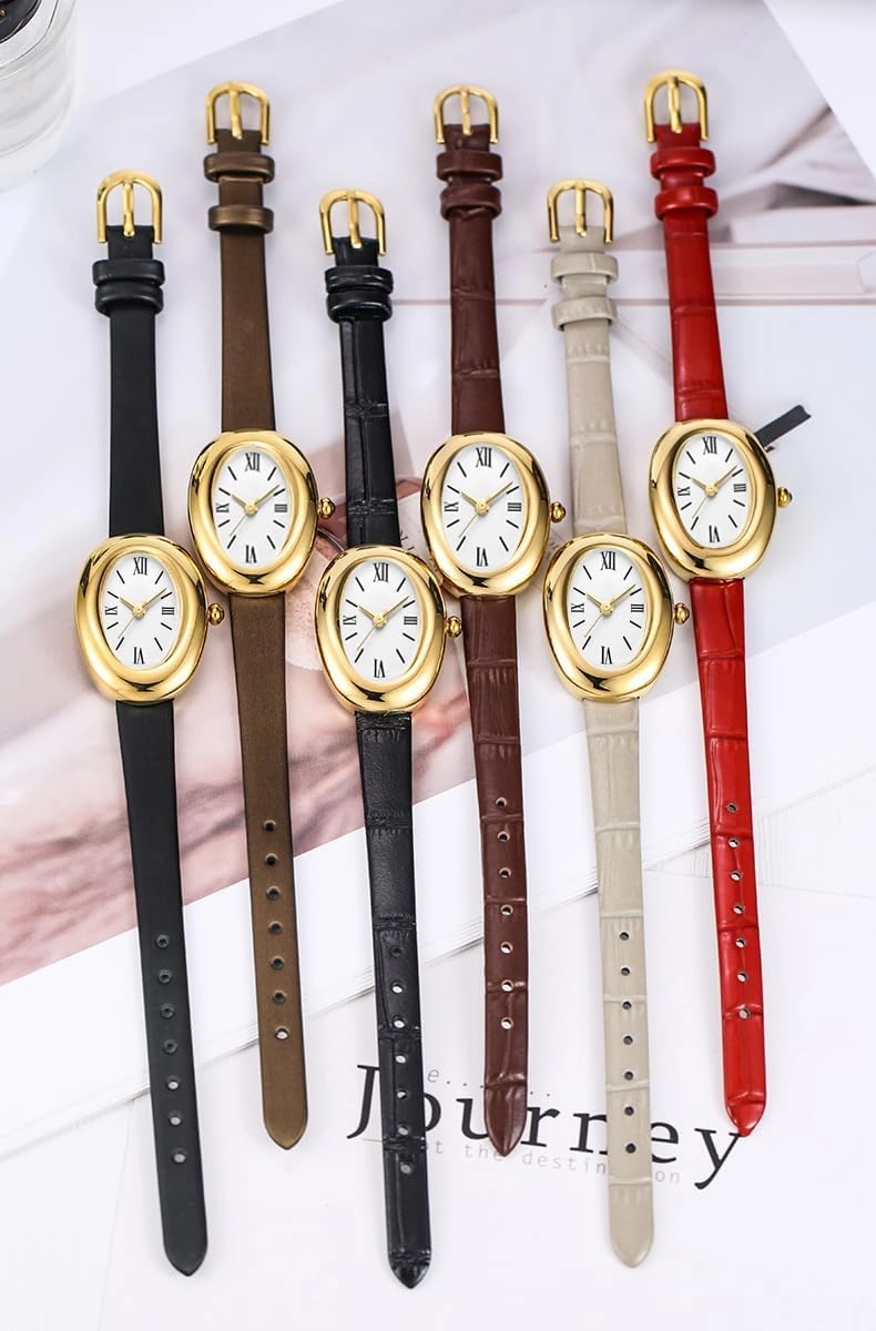 MASTOP Bracelet Watch for Women - Elegant 24mm Oval Dial Bangle Watch - Gold Jewelry Style Quartz Wristwatch - Gift for Her