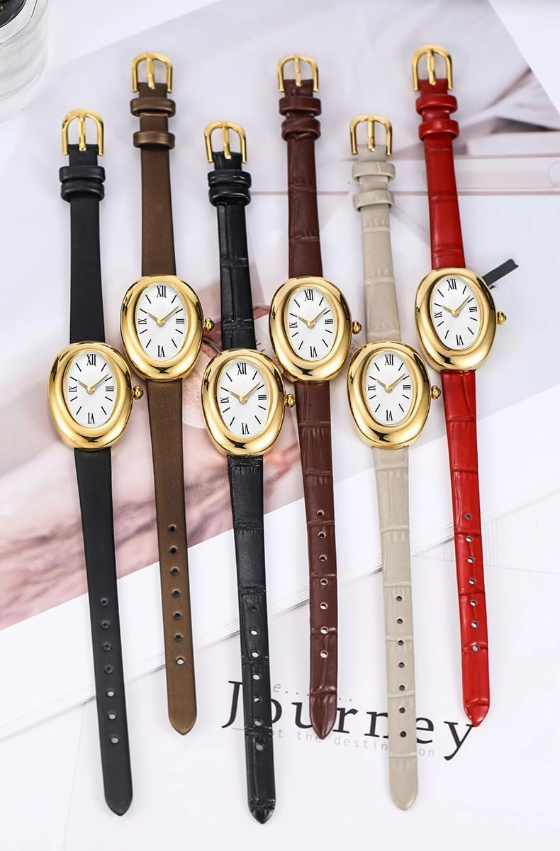 MASTOP Bracelet Watch for Women - Elegant 24mm Oval Dial Bangle Watch - Gold Jewelry Style Quartz Wristwatch - Gift for Her